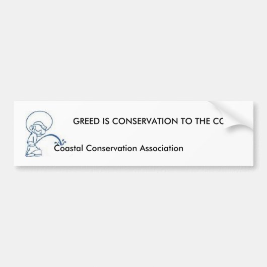 ANTI-Coastal Conservation Association... Bumpersticker (Voorkant)