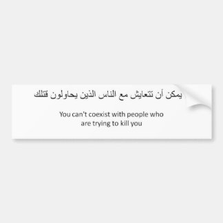 Anti-coëxistentie Bumpersticker