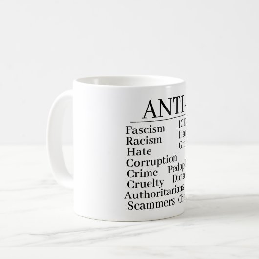 Anti- Coffee Mug Koffiemok (Voorkant links)