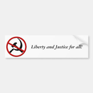 Anti-communisme, vrijheid en rechtvaardigheid voor bumpersticker