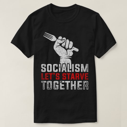 Anti-communistische antisocialistische liberale an t-shirt (Design voorkant)