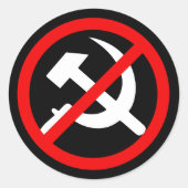 Anti-communistische Classic Ronde Sticker Sheet (Voorkant)