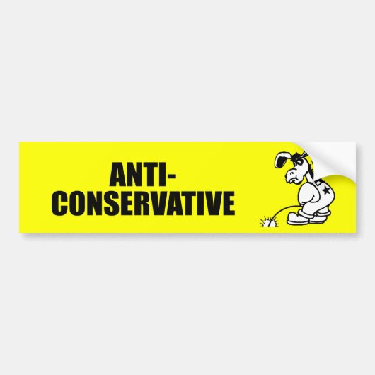 Anti-conservatief Bumpersticker (Voorkant)