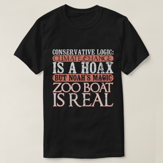 Anti-conservatieve anti-religieuze liberale klimaa t-shirt (Design voorkant)