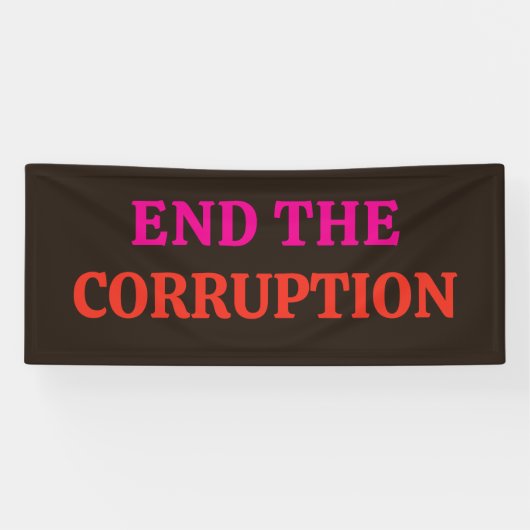 Anti-corruptie 2026 Verkiezingen Spandoek (Horizontaal)