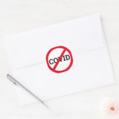 Anti COVID Vierkante Sticker (Envelop)