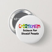 Anti-creationisme Ronde Button 5,7 Cm (Voorkant /achterkant)