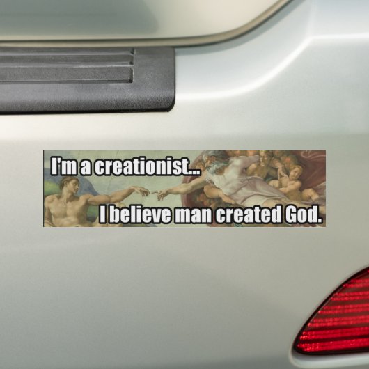 Anti-Creationistische Bumpersticker (Op auto)