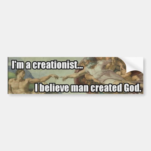 Anti-Creationistische Bumpersticker (Voorkant)