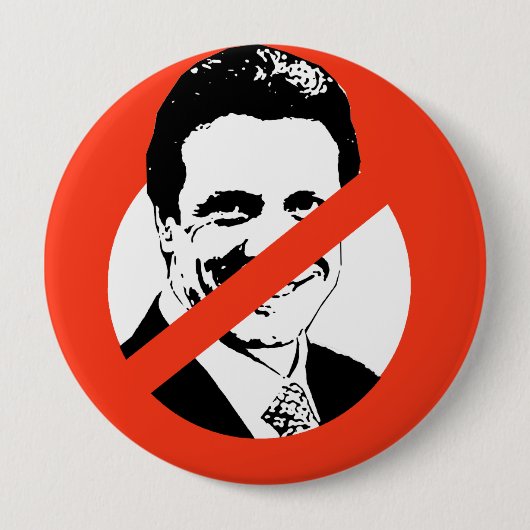 ANTI-CUOMO RONDE BUTTON 4,0 CM (Voorkant)