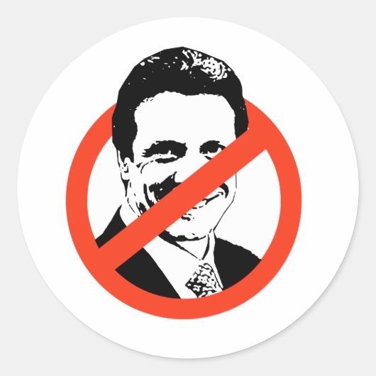 ANTI-CUOMO - RONDE STICKER (Voorkant)