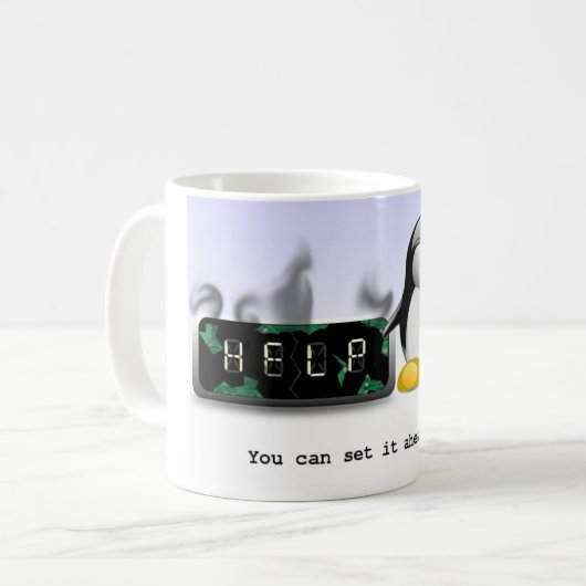 Anti-daglichtbesparende Mok (Voorkant links)