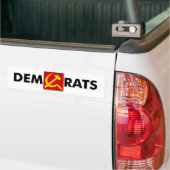 Anti-democraat "DemRats" Bumpersticker (Op Truck)