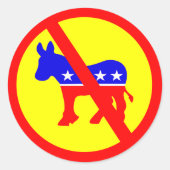 Anti-Democraat populair Ronde Sticker (Voorkant)