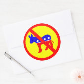 Anti-Democraat populair Ronde Sticker (Envelop)