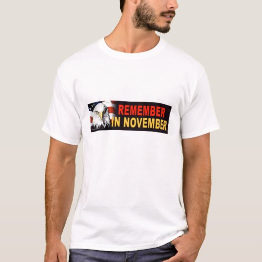 anti-democraat "Vergeet niet in november" T-shirt (Voorkant)
