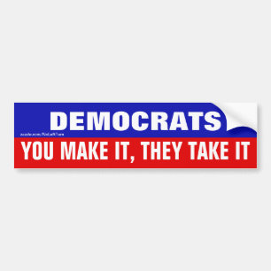 Anti-democraten die je maakt, nemen ze het bumpersticker