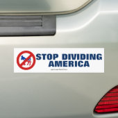 Anti-democraten stoppen met het verdelen van de Am Bumpersticker (Op auto)