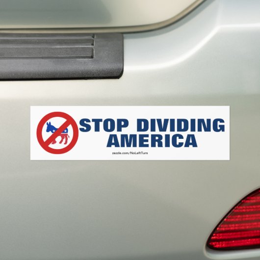 Anti-democraten stoppen met het verdelen van de Am Bumpersticker (Op auto)