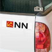 Anti-democratisch "communistisch nieuwsnetwerk" bumpersticker (Op Truck)