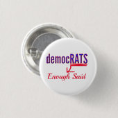 Anti-democratische Buttonnen spelden Ronde Button 3,2 Cm (Voorkant /achterkant)
