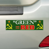 anti-democratische " groene is nieuwe rode " bumpe bumpersticker (Op auto)