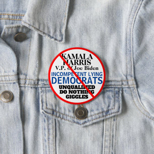 Anti-Democratische Partij Biden Harris Ronde Button 7,6 Cm