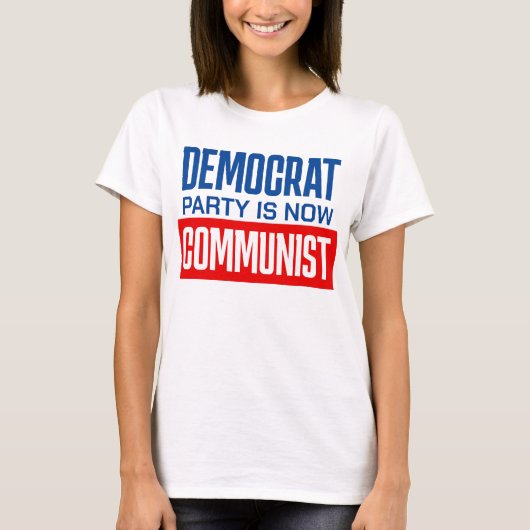 anti-democratische partij pro-republikeins t-shirt (Voorkant)