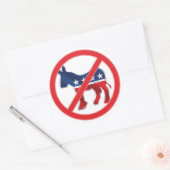 Anti-democratische rondesticker ronde sticker (Envelop)