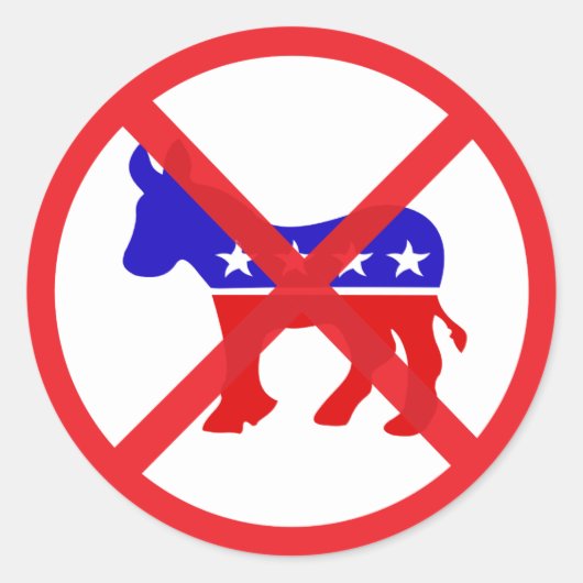 Anti-democratische volksvertegenwoordiging ronde sticker (Voorkant)