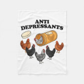 Anti Depressants Chicken  Fleece Deken (Voorkant)