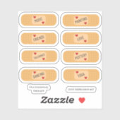 Anti-depressie bandaid kit Custom Vinyl Sticker (Vel)