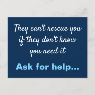 Anti-depressie Zelfmoordpreventie Briefkaart