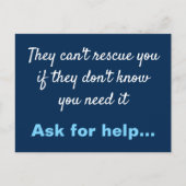 Anti-depressie Zelfmoordpreventie Briefkaart (Voorkant)