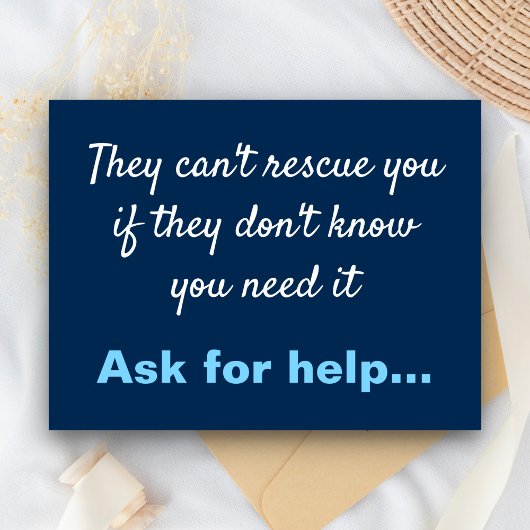 Anti-depressie Zelfmoordpreventie Briefkaart