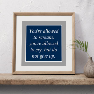 Anti-depressie Zelfmoordpreventie Motivatie Poster