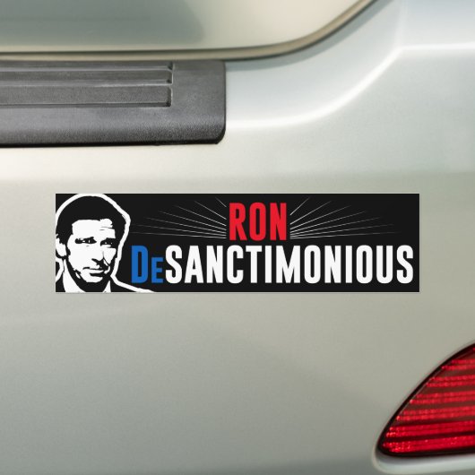 Anti-DeSantis Trump Nickname Ron DeSanctimonous Bumpersticker (Op auto)