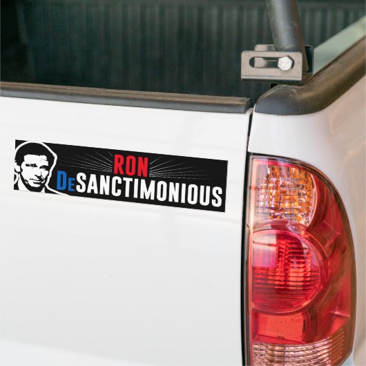 Anti-DeSantis Trump Nickname Ron DeSanctimonous Bumpersticker (Op Truck)