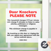 Anti-deurklokkersbord Raamsticker (Huis)