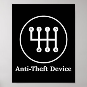 Anti-diefstal apparaat shift - voor autoliefhebber poster