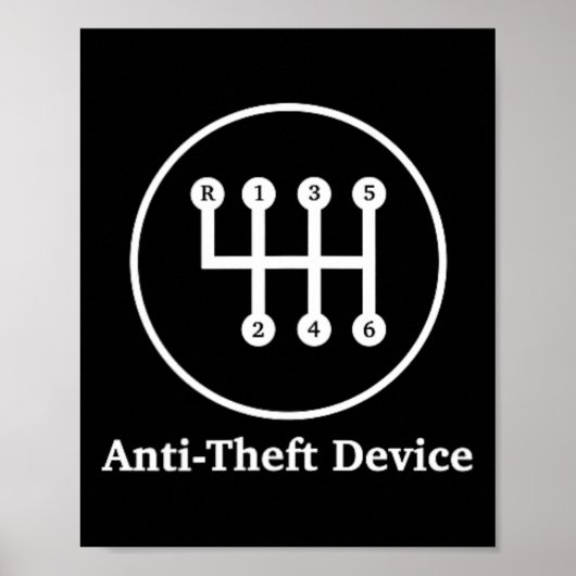 Anti-diefstal apparaat shift - voor autoliefhebber poster (Voorkant)