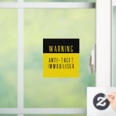 ANTI-DIEFSTAL IMMOBILIZER VEILIGHEIDSTEKEN AUTO BO RAAMSTICKER (Huis)