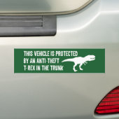 Anti-diefstal T-Rex Bumpersticker (Op auto)