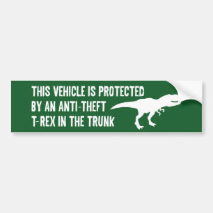 Anti-diefstal T-Rex Bumpersticker