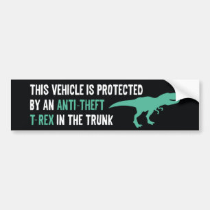 Anti-diefstal T-Rex Bumpersticker