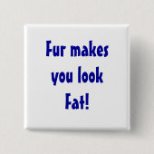 Anti-dierenrechtenverklaring Vierkante Button 5,1 Cm (Voorkant)