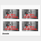 Anti Dierlijk Testen Beagle Sticker Set (Vel)