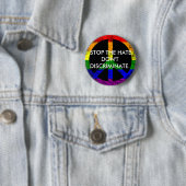 Anti-discriminatie en gelijkheid stoppen de haat ronde button 5,7 cm (In situ)