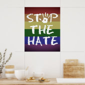 Anti-discriminatie racisme en haat stoppen de haat poster (Keuken)