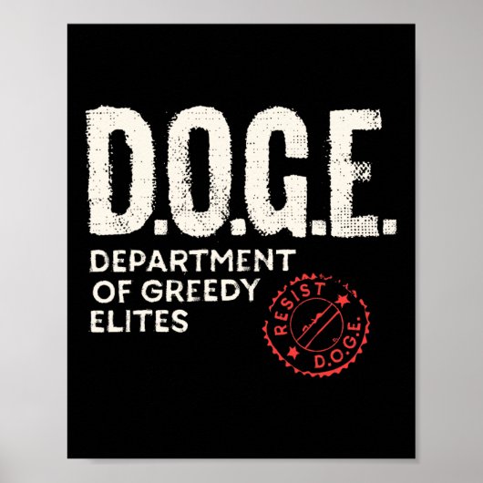 Anti Doge D.o.g.e. Real Meaning Definition Poster (Voorkant)